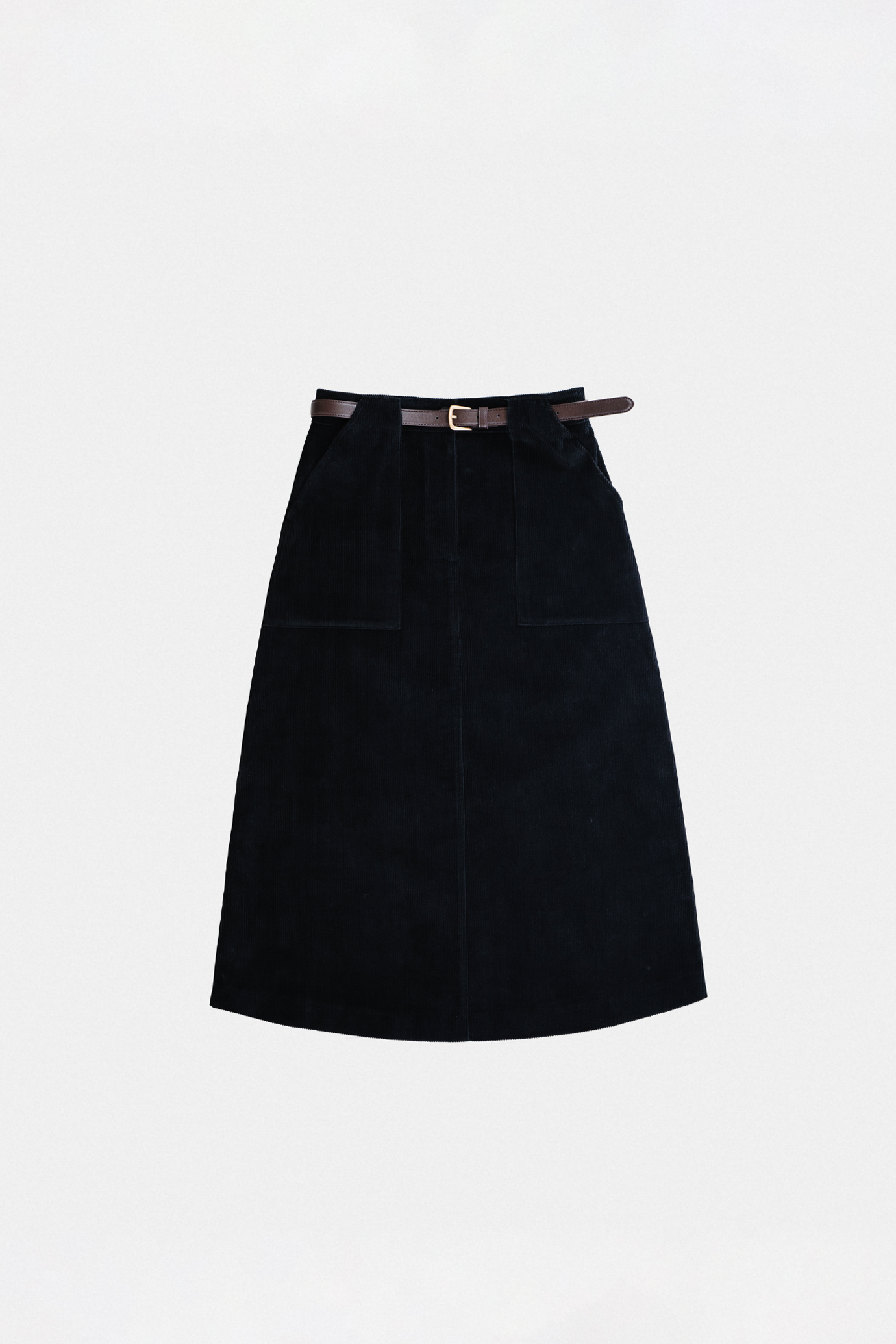 18921_Corduroy Belt Skirt